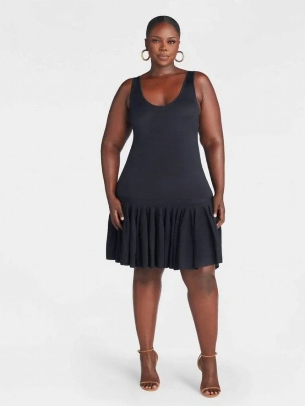 KBB by Kahlana Pleated Drop Waist Dress